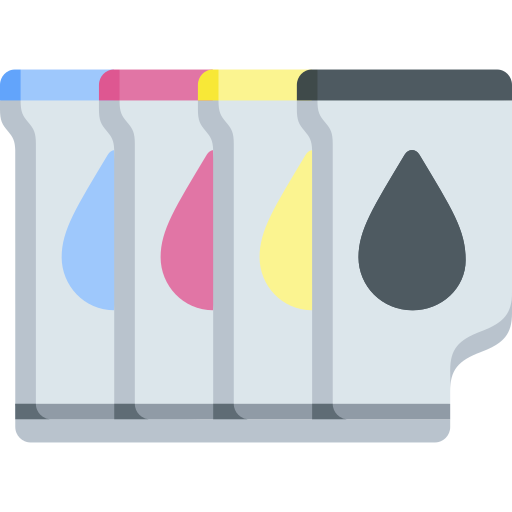 Tonners, cartuchos, Papel A4, cadeiras e material para escritório.